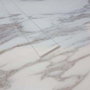 Sterling Silver Necklace with Horizontal